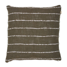 Load image into Gallery viewer, Striped Slub Cushion - Burnt Olive
