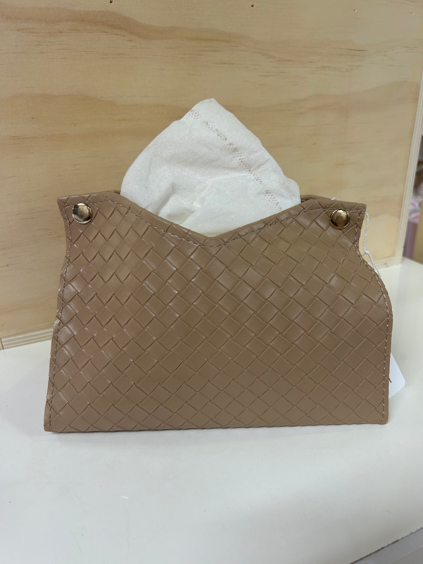 Faux Leather Tissue Holder