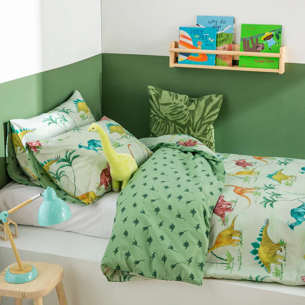 Dinosaur Quilt Cover Set - Double