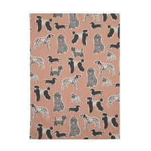 Load image into Gallery viewer, Woof Tea Towel - Salmon Pink Set 2
