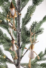 Load image into Gallery viewer, Reindeer, Santa &amp; Angel with Bells Hanging Decoration - Assorted
