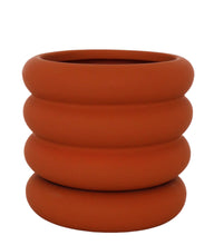 Load image into Gallery viewer, Naomi Ring Planter with Saucer Orange
